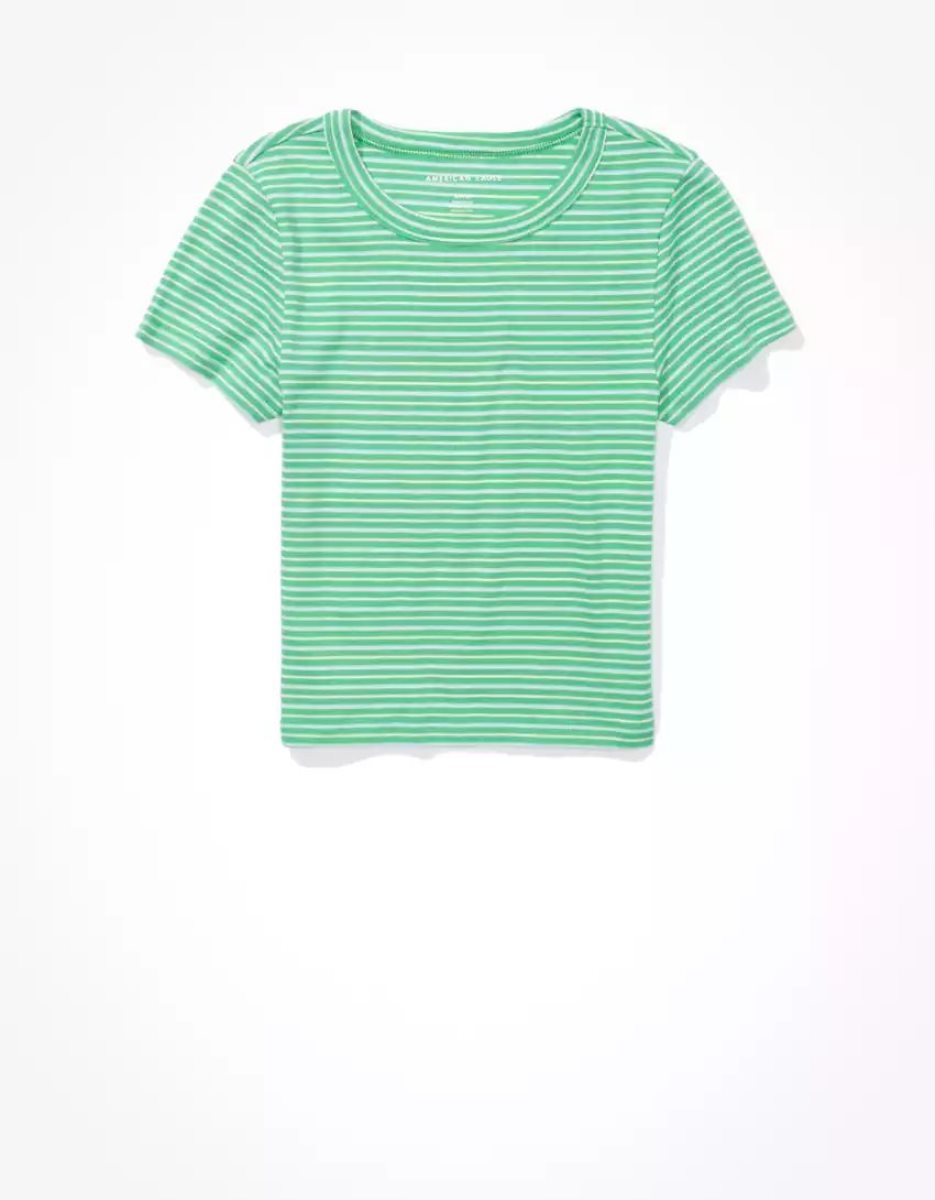 T Shirts American Eagle AE Hey Baby Tee Vert Femme | SYK-76881897